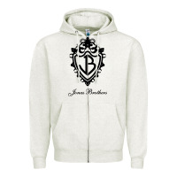 Oatmeal Heather jona's brothers Zipper Hoodie - artisFamous