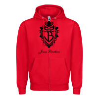 Red jona's brothers Zipper Hoodie - artisFamous