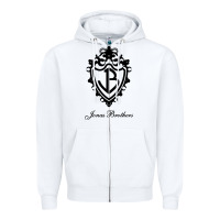 White jona's brothers Zipper Hoodie - artisFamous
