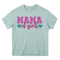 Arona mama of girls floral pattern turquoise heart Heavy Core Tee - Jasminsmagicworld