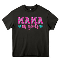 Asphalt mama of girls floral pattern turquoise heart Heavy Core Tee - Jasminsmagicworld