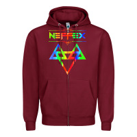 Burgundy neffex Zipper Hoodie - artisFamous