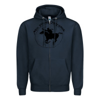 Navy neil young Zipper Hoodie - artisFamous
