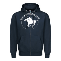 Navy neil young Zipper Hoodie - artisFamous