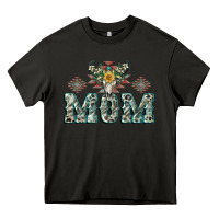 Asphalt Mom with Cow skull Mother's Day Heavy Core Tee - CowGirlArtShop