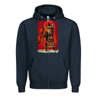 Navy vintage candyman be my victim halloween Zipper Hoodie - artisFamous