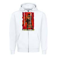 White vintage candyman be my victim halloween Zipper Hoodie - artisFamous