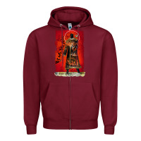 Burgundy vintage candyman be my victim halloween Zipper Hoodie - artisFamous