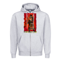 Heather Grey vintage candyman be my victim halloween Zipper Hoodie - artisFamous