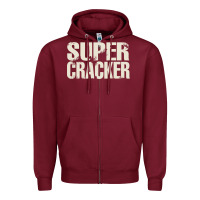 Burgundy super cracker Zipper Hoodie - artisFamous