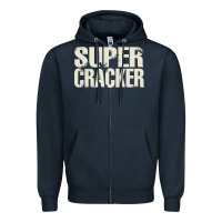 Navy super cracker Zipper Hoodie - artisFamous