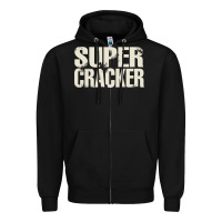 Black super cracker Zipper Hoodie - artisFamous