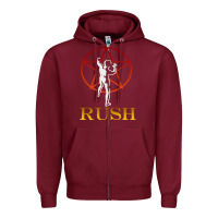 Burgundy rush vintage starman unisex Zipper Hoodie - artisFamous