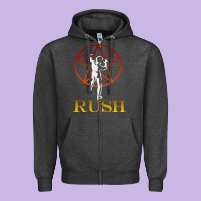 Rush Vintage Starman Unisex Zipper Hoodie Designed By Artisfamous