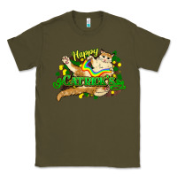 Army Green St. Patrick's Day cat Classic Tee - HowdyJamesFarm