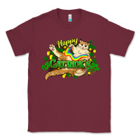 Burgundy St. Patrick's Day cat Classic Tee - HowdyJamesFarm