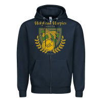 Navy holyhead harpies Zipper Hoodie - artisFamous
