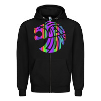 Black reflective 7 lions Zipper Hoodie - artisFamous