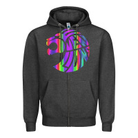 Charcoal Heather reflective 7 lions Zipper Hoodie - artisFamous