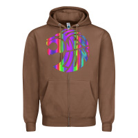 Chestnut reflective 7 lions Zipper Hoodie - artisFamous