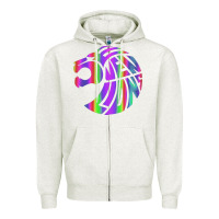Oatmeal Heather reflective 7 lions Zipper Hoodie - artisFamous