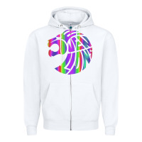 White reflective 7 lions Zipper Hoodie - artisFamous