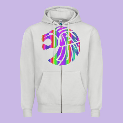 Reflective 7 Lions Zipper Hoodie Designed By Artisfamous