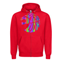 Red reflective 7 lions Zipper Hoodie - artisFamous