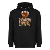 Black flower skeleton Heavyweight Hoodie - RanaPortraitStore