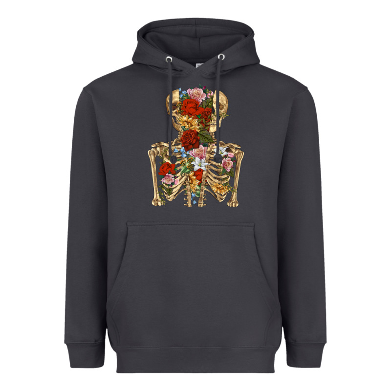 Flower Skeleton Heavyweight Hoodie by RanaPortraitStore | Teevron