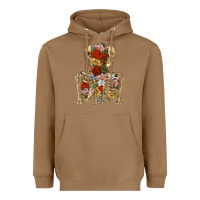 Toasted Coconut flower skeleton Heavyweight Hoodie - RanaPortraitStore