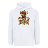 White flower skeleton Heavyweight Hoodie - RanaPortraitStore