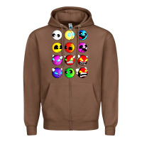 Chestnut geometry dash difficulty  faces Zipper Hoodie - artisFamous