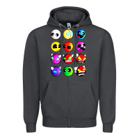 Smoke geometry dash difficulty  faces Zipper Hoodie - artisFamous