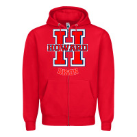 Red howard 1867 university Zipper Hoodie - artisFamous