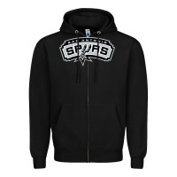 Black san antonio sport Zipper Hoodie - artisFamous