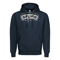 Navy san antonio sport Zipper Hoodie - artisFamous