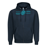 Navy tron inspired merch Zipper Hoodie - artisFamous