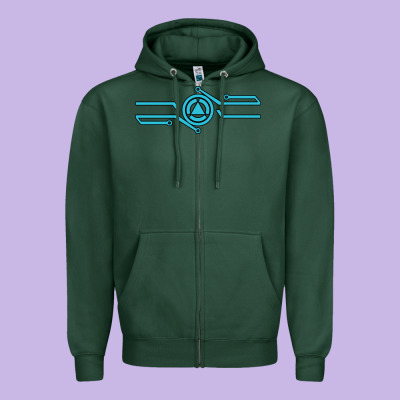 Tron Inspired Merch Zipper Hoodie Designed By Artisfamous