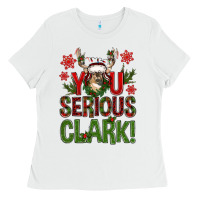 White you serious clark with deer bbs Ladies Tee - BundleAndBundleShop