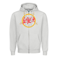 Dove Grey heavy metal Zipper Hoodie - artisFamous