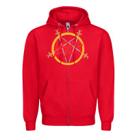 Red heavy metal Zipper Hoodie - artisFamous