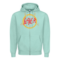 Seafoam heavy metal Zipper Hoodie - artisFamous