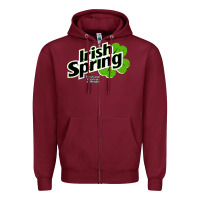 Burgundy irish spring Zipper Hoodie - artisFamous