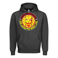 Charcoal Heather japan pro wrestling Zipper Hoodie - artisFamous