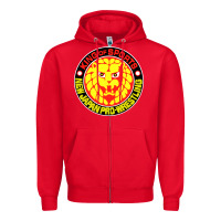 Red japan pro wrestling Zipper Hoodie - artisFamous