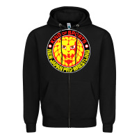 Black japan pro wrestling Zipper Hoodie - artisFamous