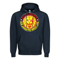 Navy japan pro wrestling Zipper Hoodie - artisFamous