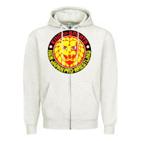 Oatmeal Heather japan pro wrestling Zipper Hoodie - artisFamous
