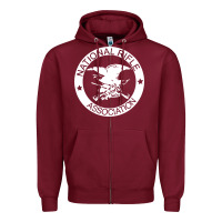 Burgundy national rifle association Zipper Hoodie - artisFamous